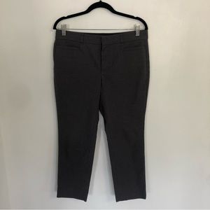BANANA REPUBLIC Women Brown Silver Stripes Capri Pant Sz 8 Petite